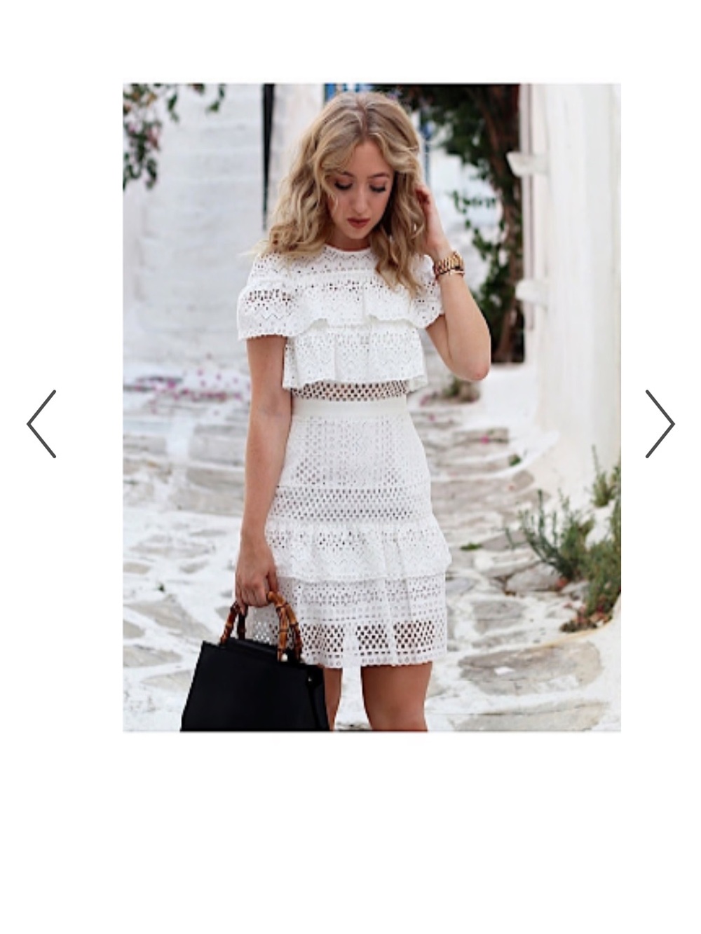 Self Portrait Broderie Anglaise lace mini dress UK10/US6